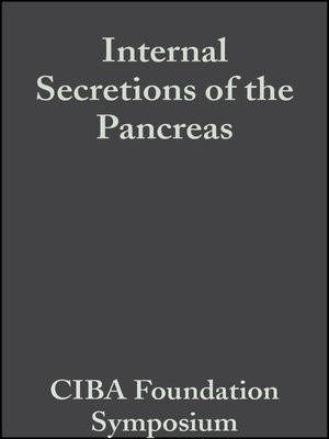 cover image of Internal Secretions of the Pancreas